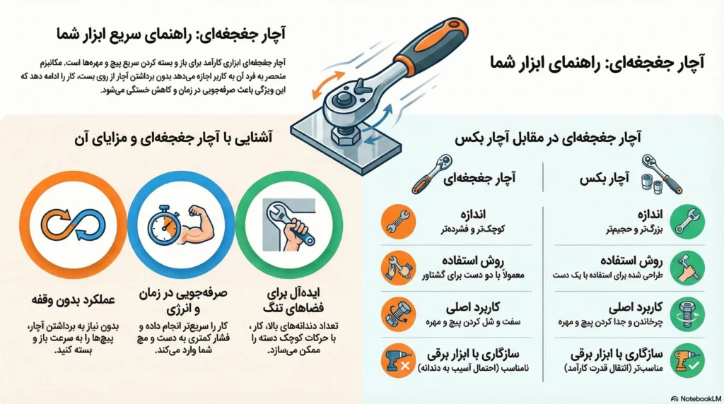 انواع مختلف آچار جغجغهای