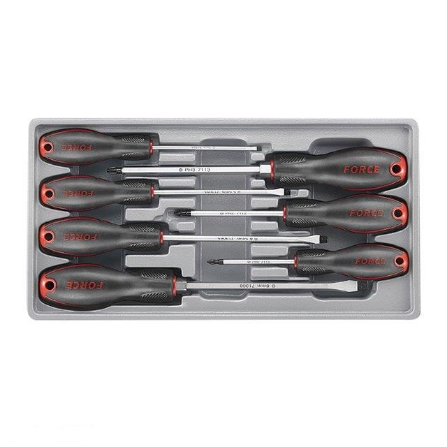 force-20713 ست پیچ گوشتی تخت و چهار سو 7 عددی مدل F20713 برند FORCE