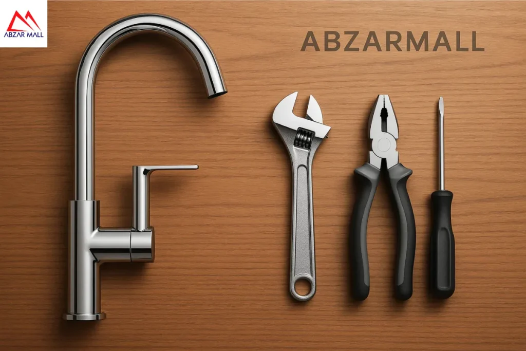 ابزارهای لازم برای تعویض شیر آب آشپزخانه